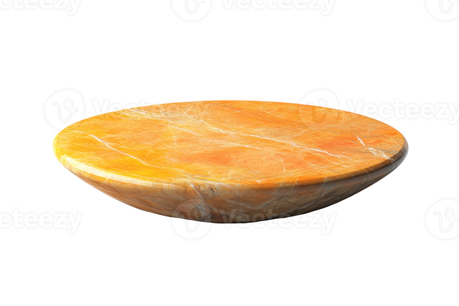 Elegant orange marble platter with a smooth surface, perfect for home decor or as a stylish serving dish for your table setting. png