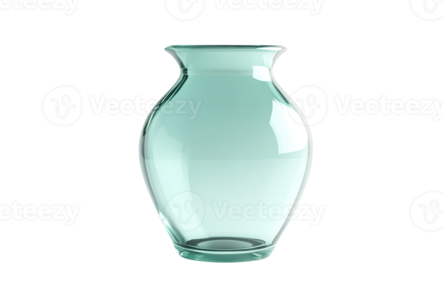 Elegant transparent glass vase with a classic shape, perfect for home decor and floral arrangements. png