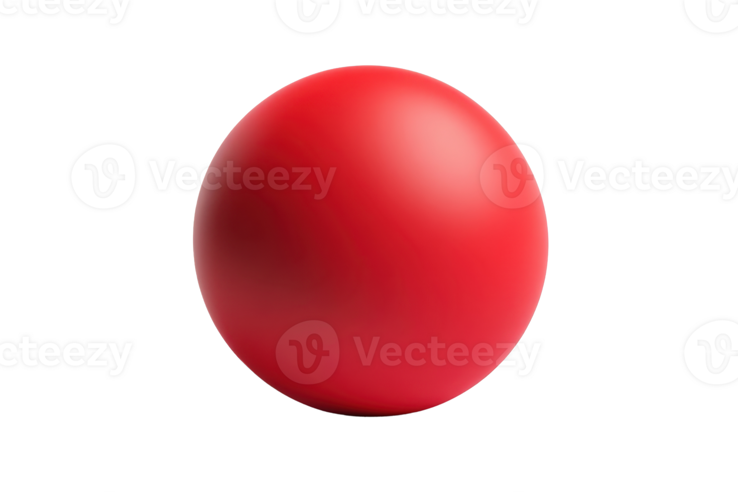 High-resolution image of a bright red ball against a transparent background, perfect for design or educational purposes. png