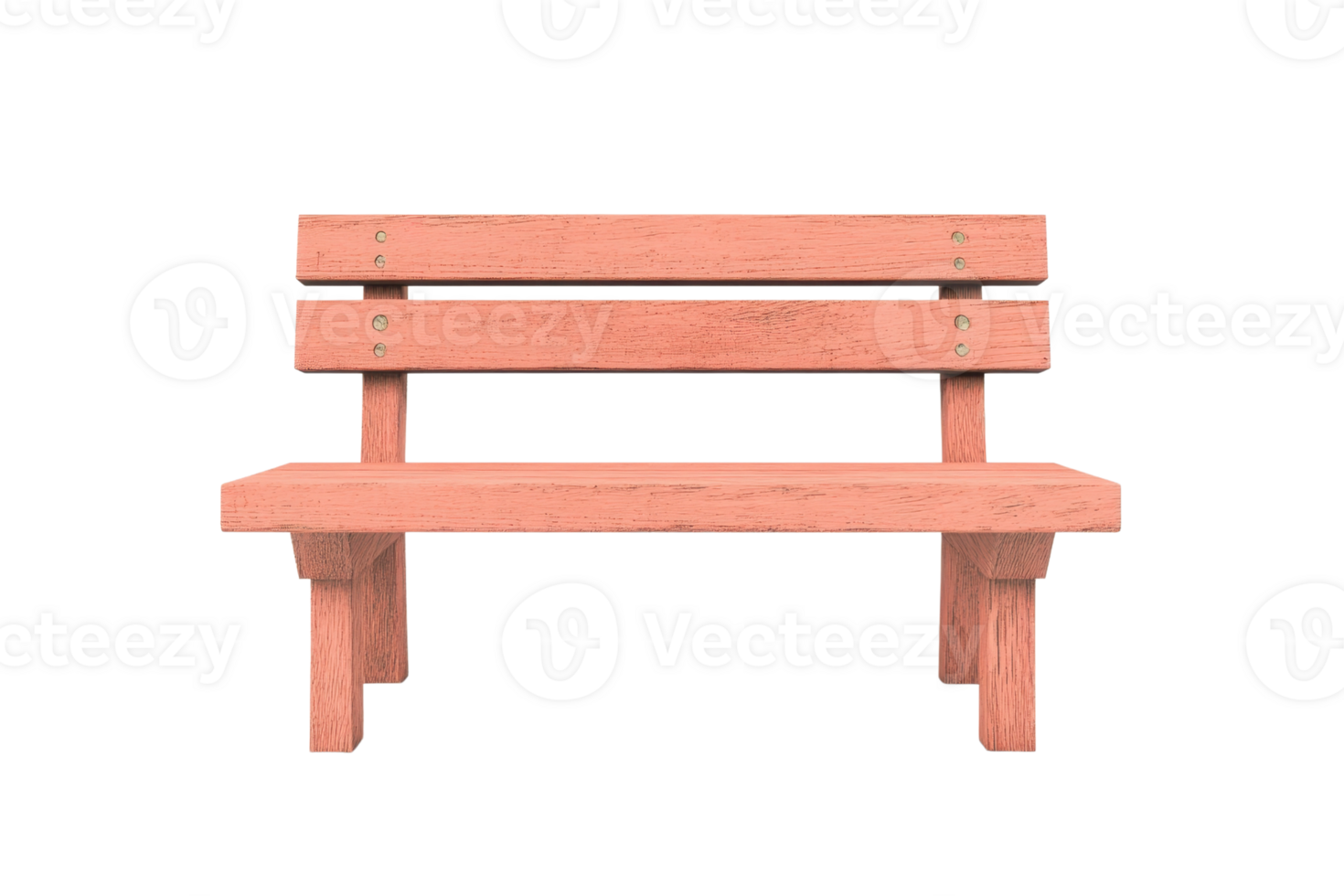 Isolated wooden bench against a pure transparent background. perfect for use in design projects or as a graphic element. png