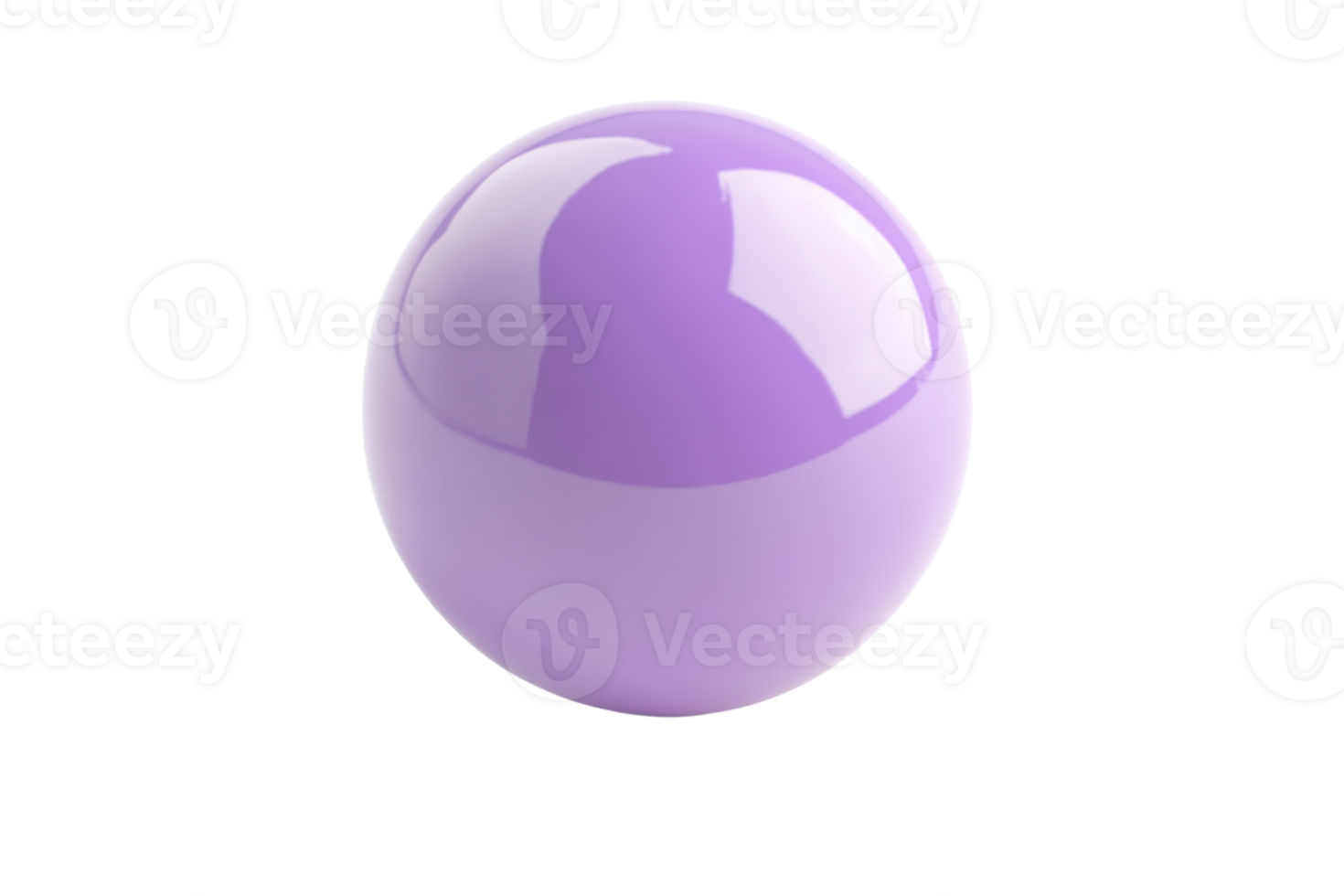 Shiny, purple isolated sphere with a smooth reflective surface. Perfect for design needs, 3D models, or artistic backgrounds. png