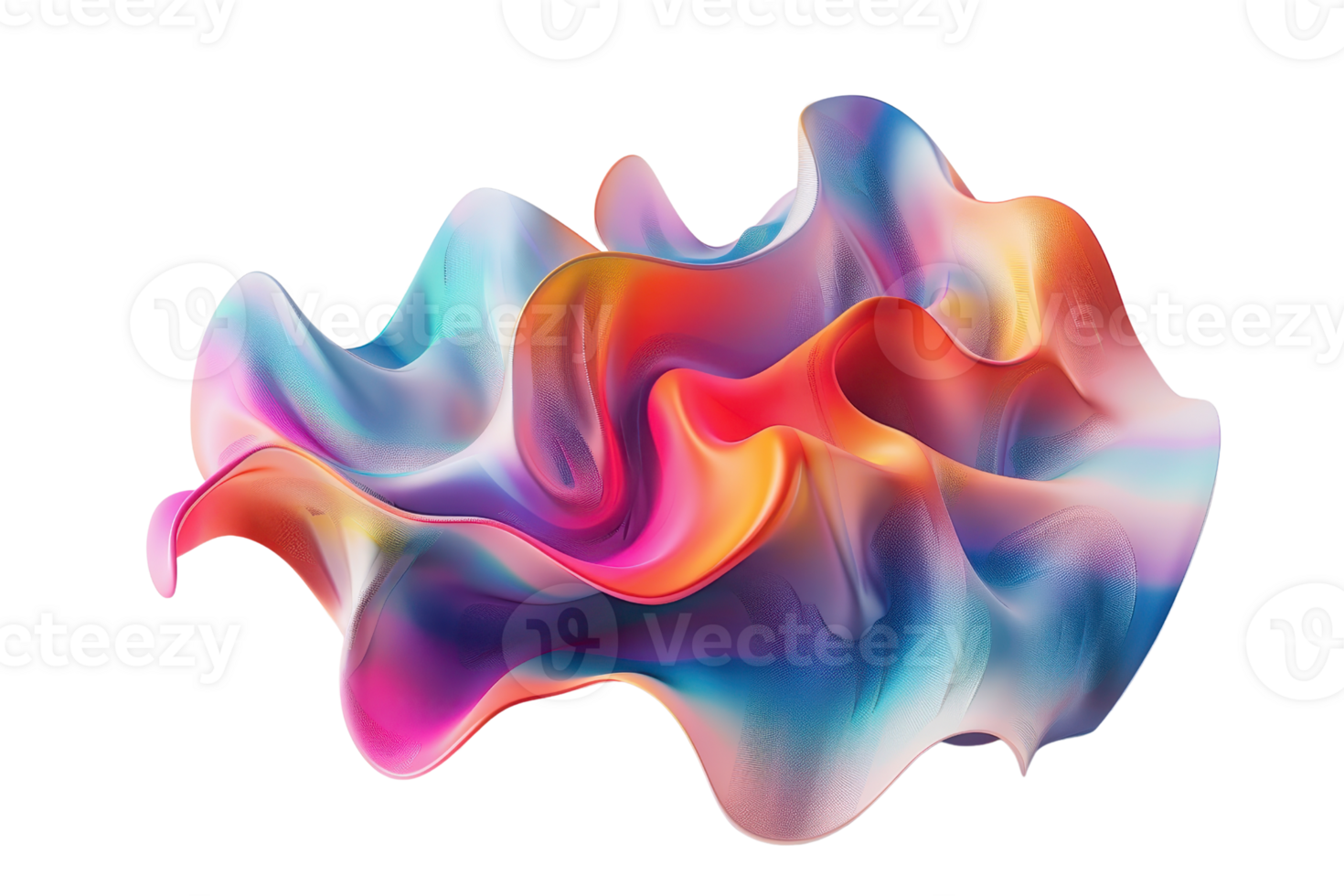 Abstract colorful fluid art with vibrant hues and flowing shapes, perfect for modern design backgrounds and creative projects. png