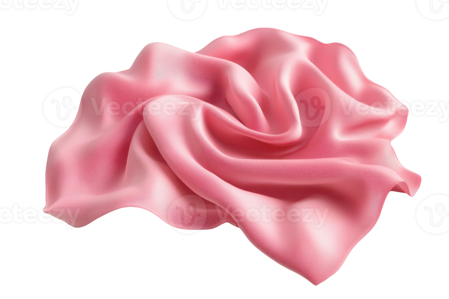 Beautiful close-up of smooth, pink silk fabric with elegant folds and soft texture. Ideal for backgrounds and design elements. png