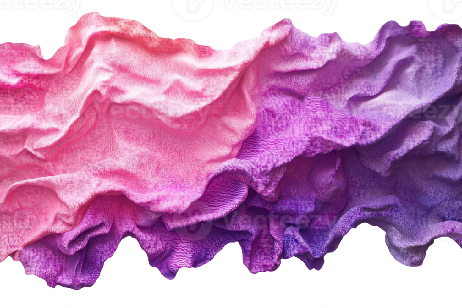 Abstract colorful fabric texture in pink, purple, and red hues with wavy folds. Perfect for backgrounds or design elements. png