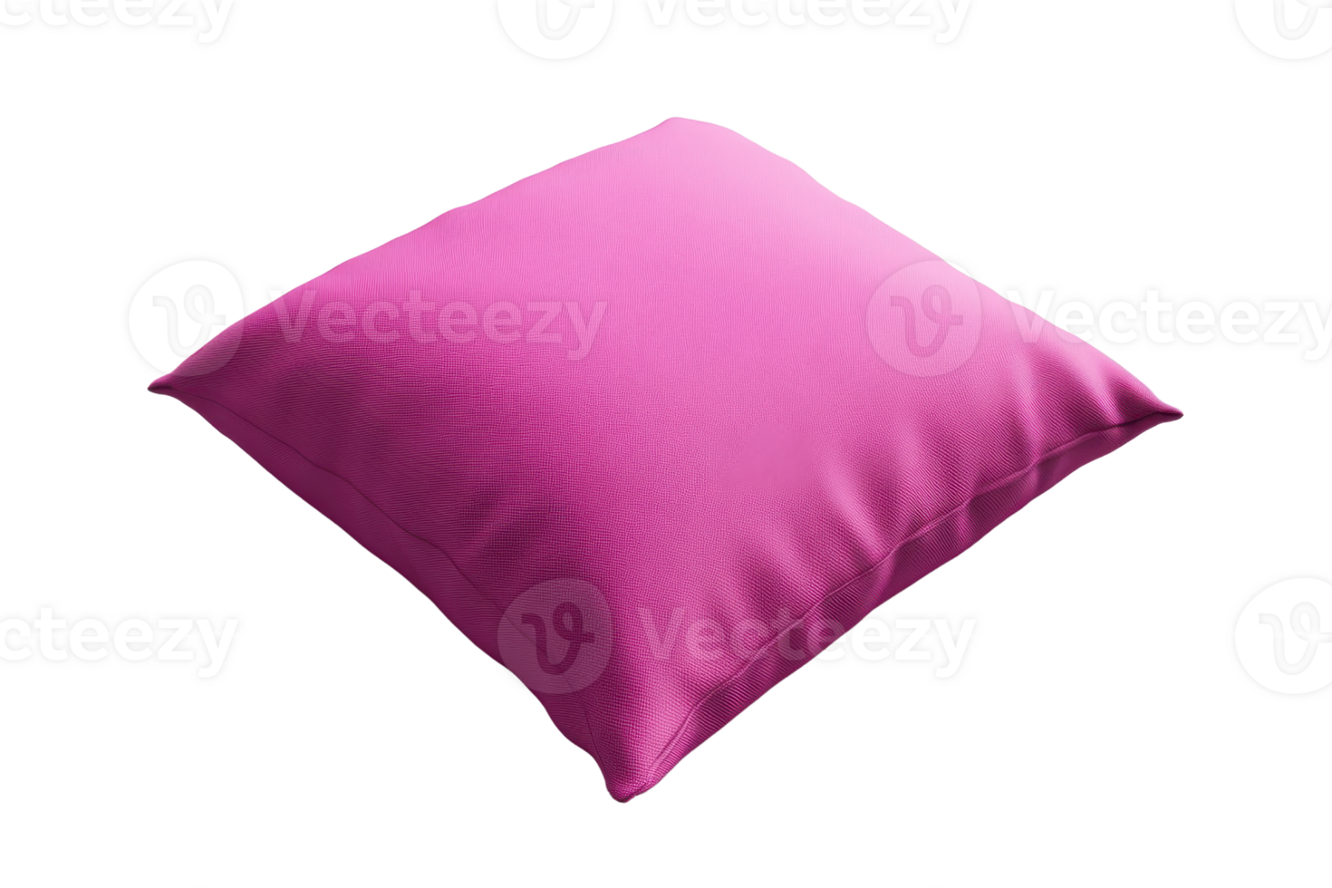 A vibrant pink pillow with a smooth texture. Ideal for home decor, adding a pop of color and comfort to any living space or bedroom. png