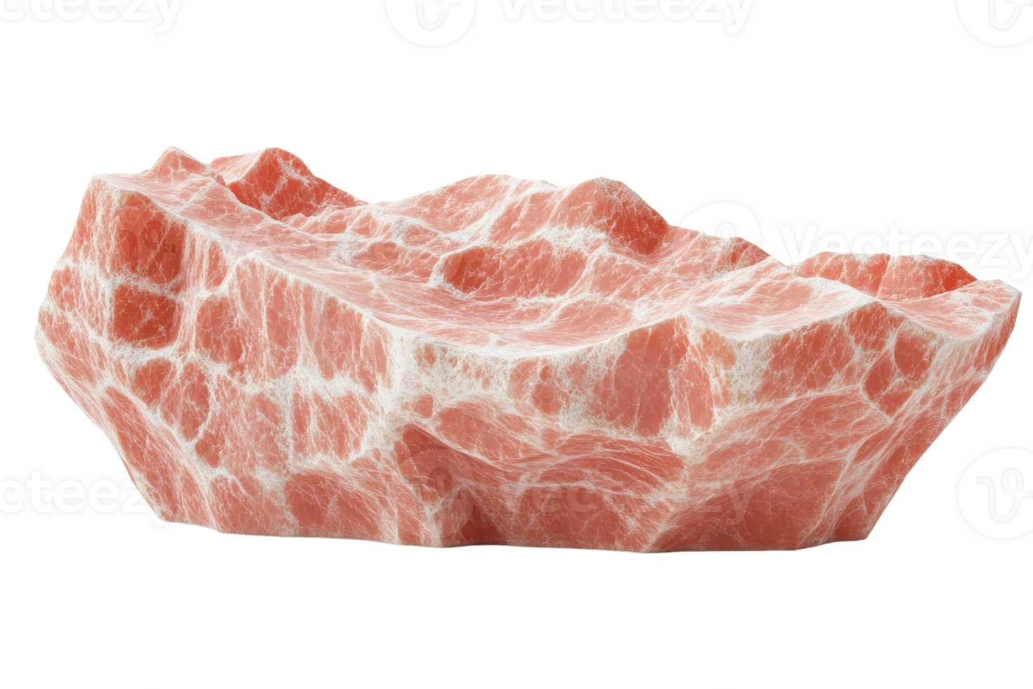 Close-up image of raw pork brisket isolated on a transparent background. showcasing marbling and texture, ideal for culinary presentations. png