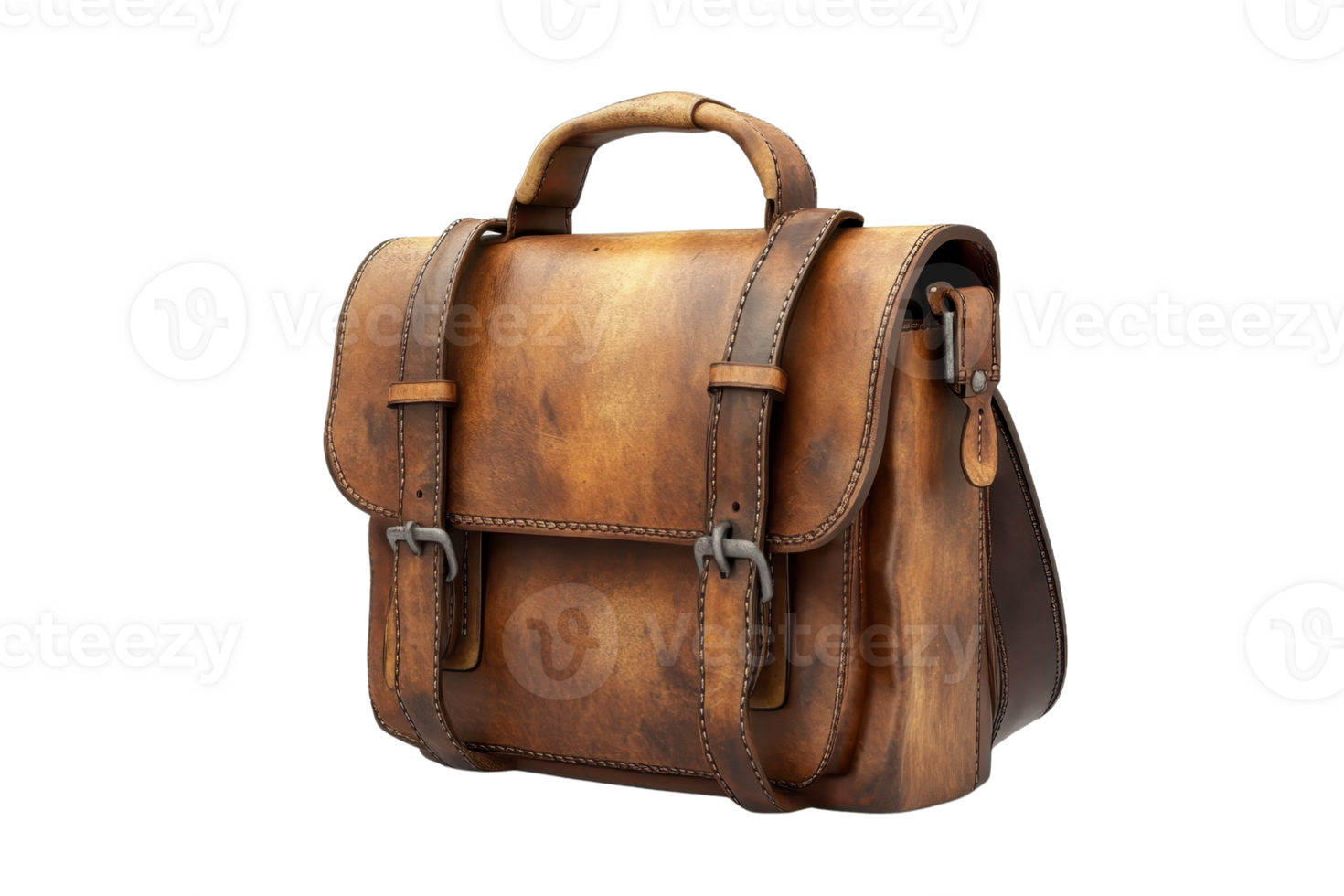 Elegant handmade leather satchel with a vintage look, perfect for fashion and everyday use. High-quality craftsmanship and durable design. png
