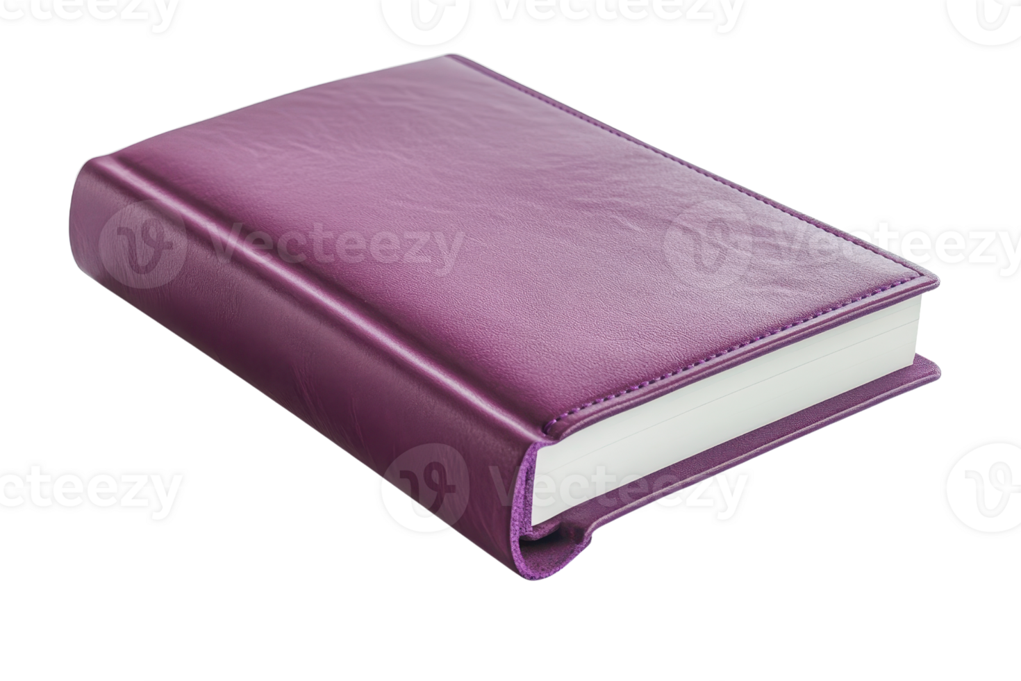 Elegant purple leather-bound book, perfect for reading, note-taking, or adding a touch of sophistication to any bookshelf or workspace. png