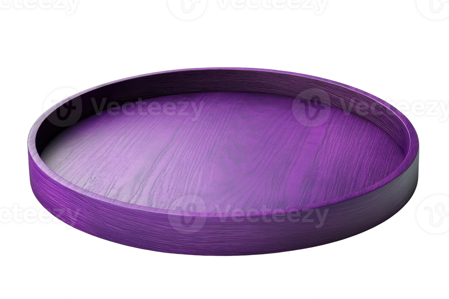 Elegant purple wooden tray with a smooth finish, perfect for serving or decoration. Modern and stylish, great addition to any home or office decor. png