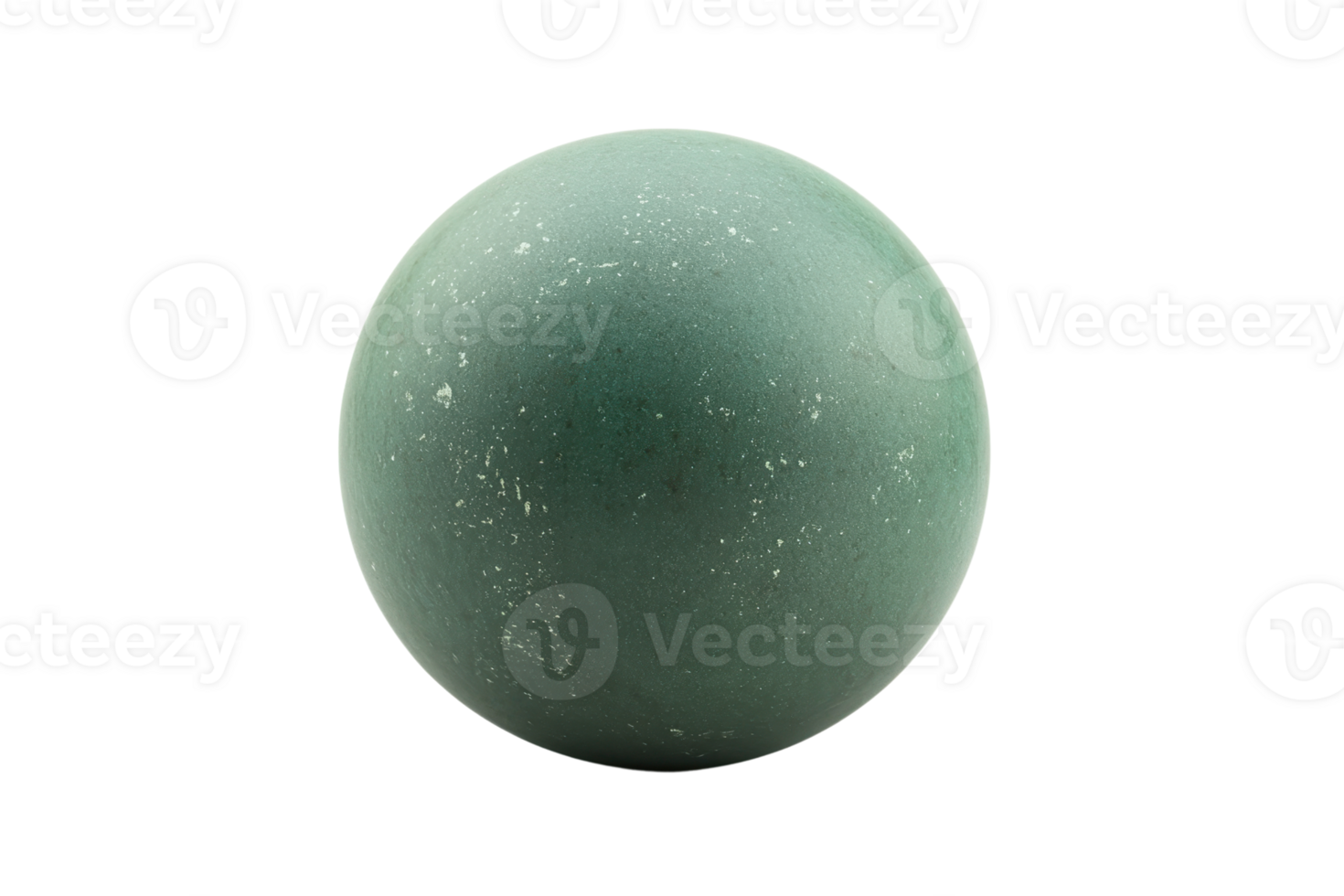 Green spherical object with a smooth texture and small white speckles, isolated on a transparent background. png