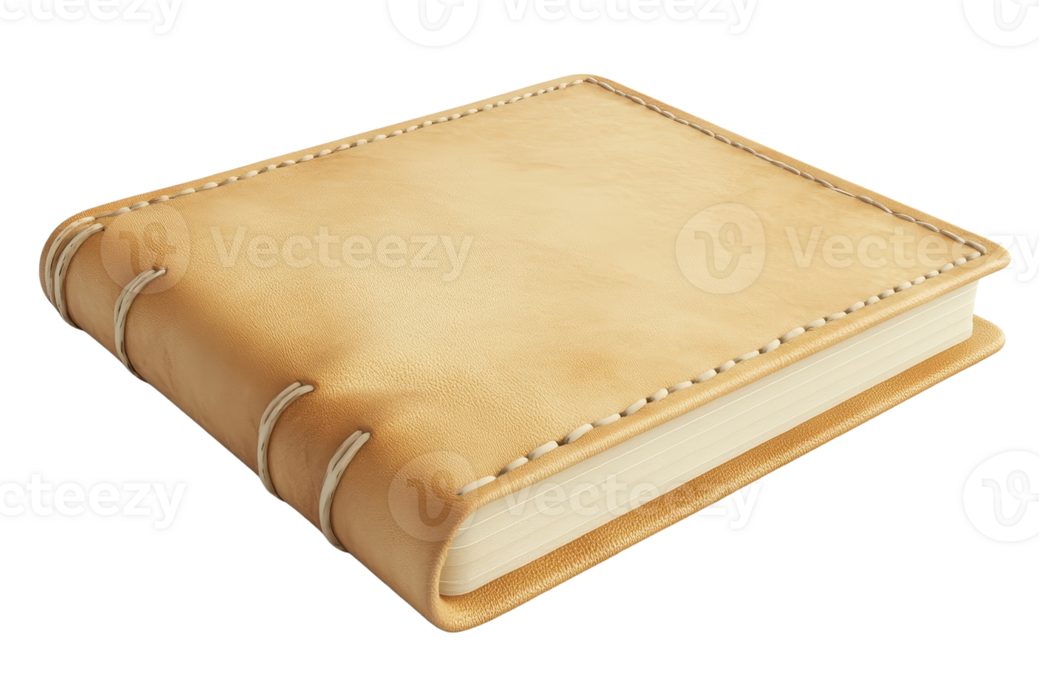 Handcrafted leather-bound journal with elegant stitching. Ideal for writing, sketching, or gift purposes. High-quality and durable design. png