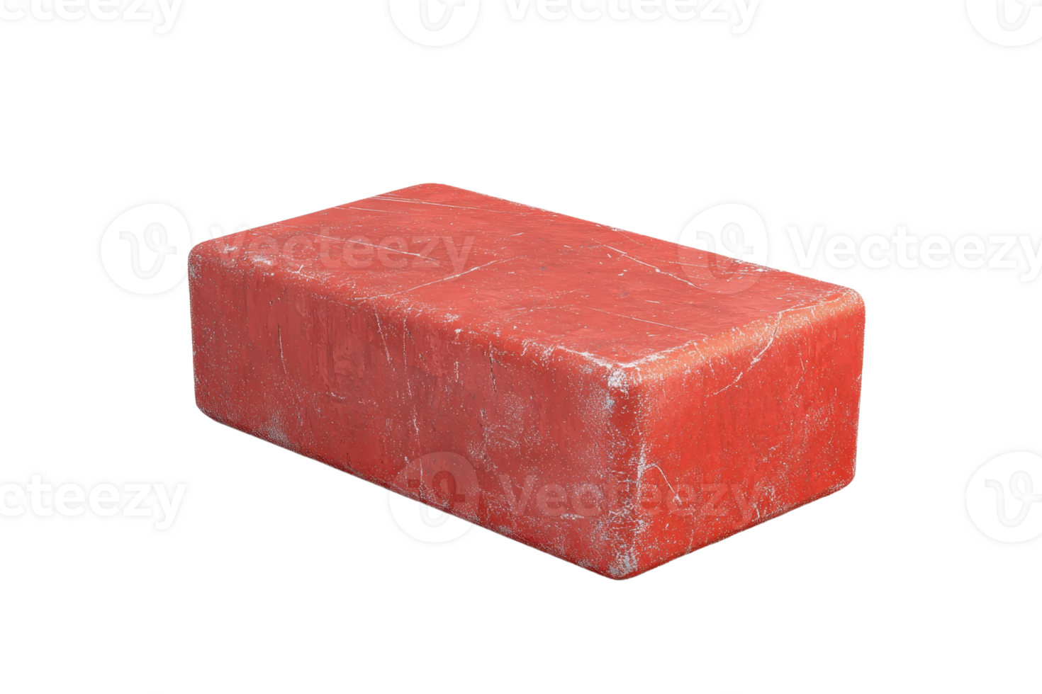 High-resolution image of a red brick. Perfect for construction, architecture, and building material related projects. png