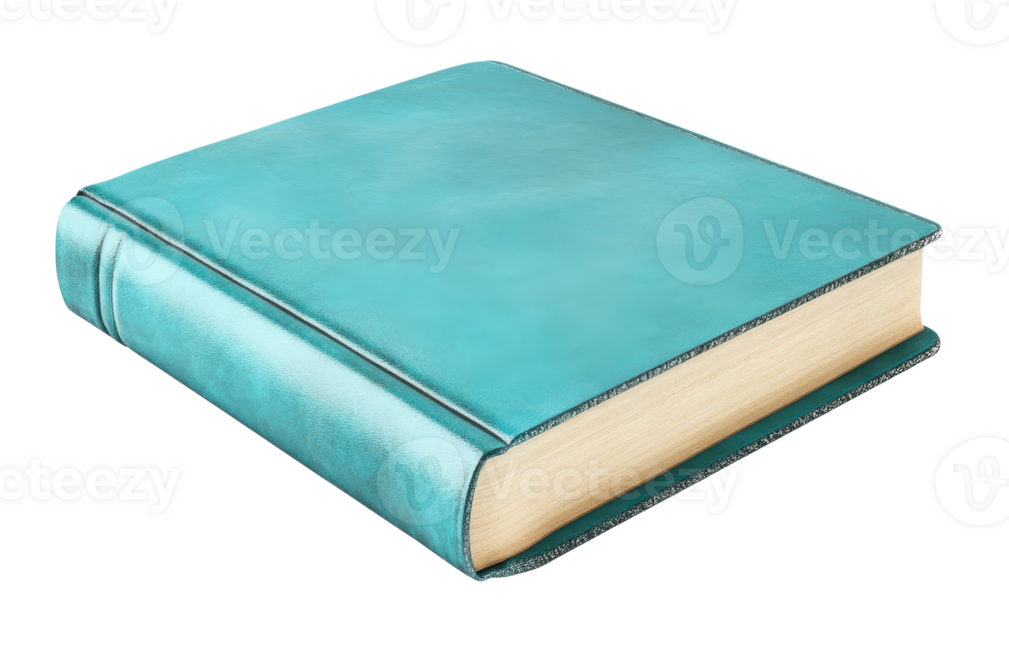 High-resolution image of a blue book with a leather cover. Perfect for education, reading, and academic purposes in stock photography. png