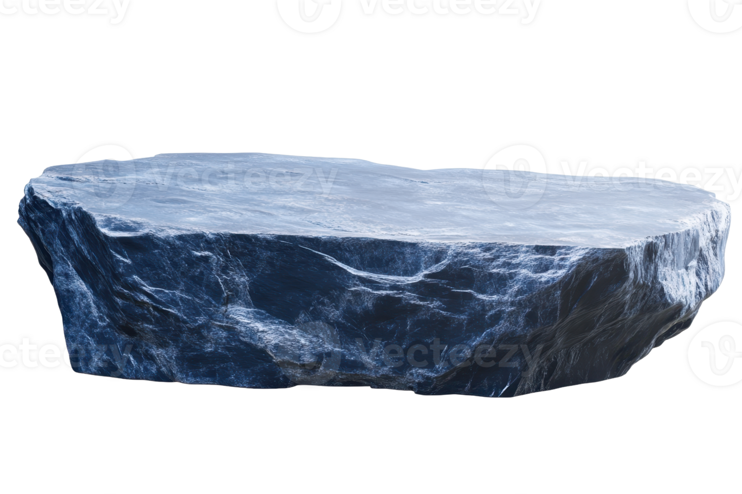 Isolated large rock platform with smooth surface and natural texture, suitable for digital or physical projects and design compositions. png