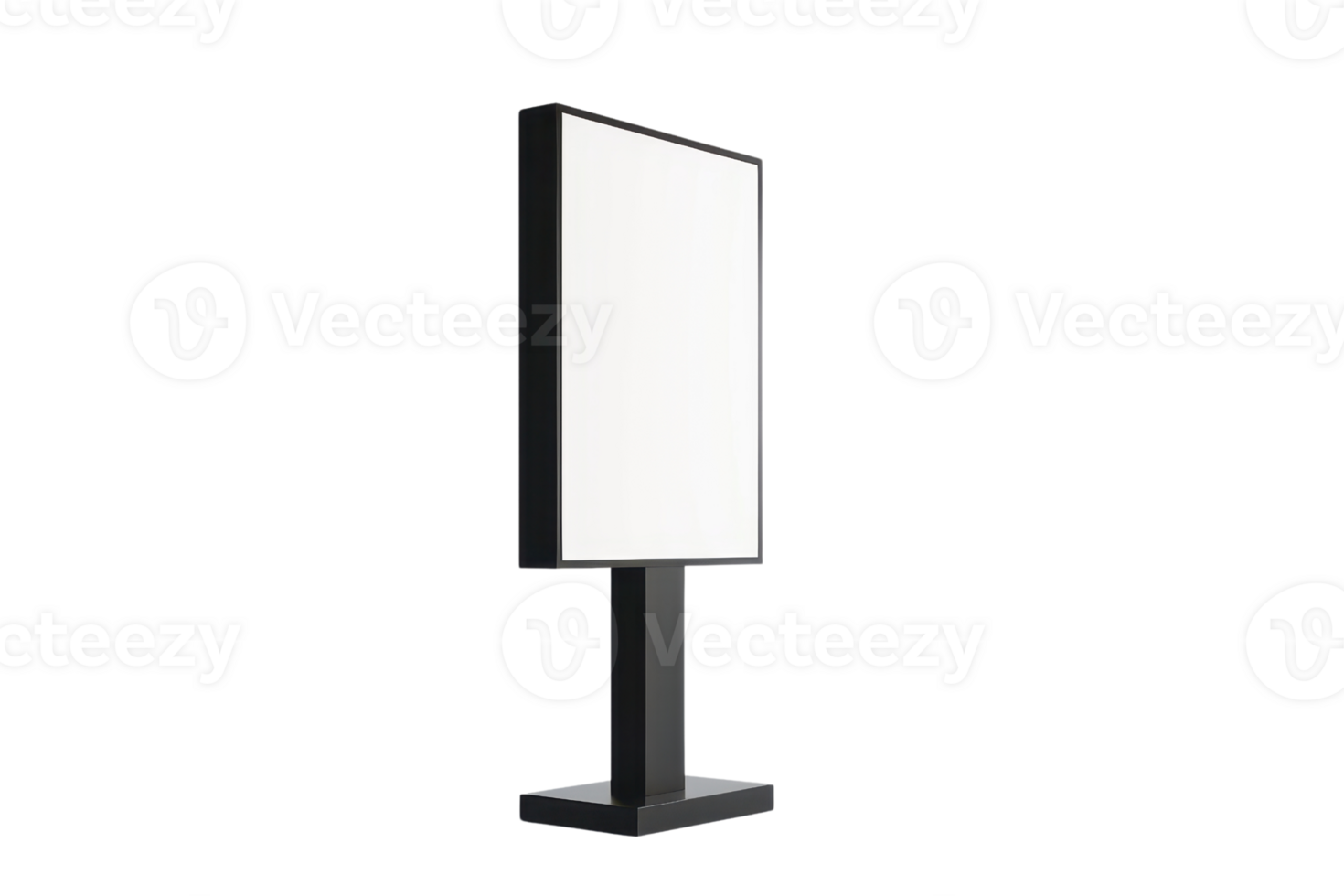 Isolated mockup of a vertical blank billboard poster waiting for your advertisement design. High-quality stock photo for custom branding use. png