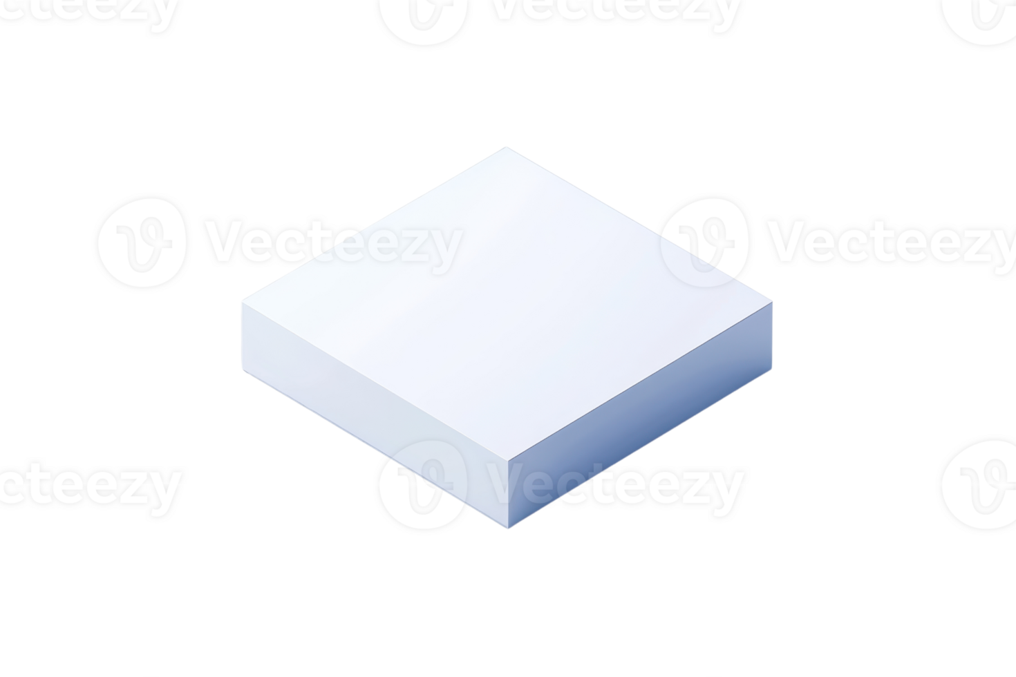 Minimalist white square isolated on a transparent background. Perfect for design, branding, or technology concepts. png