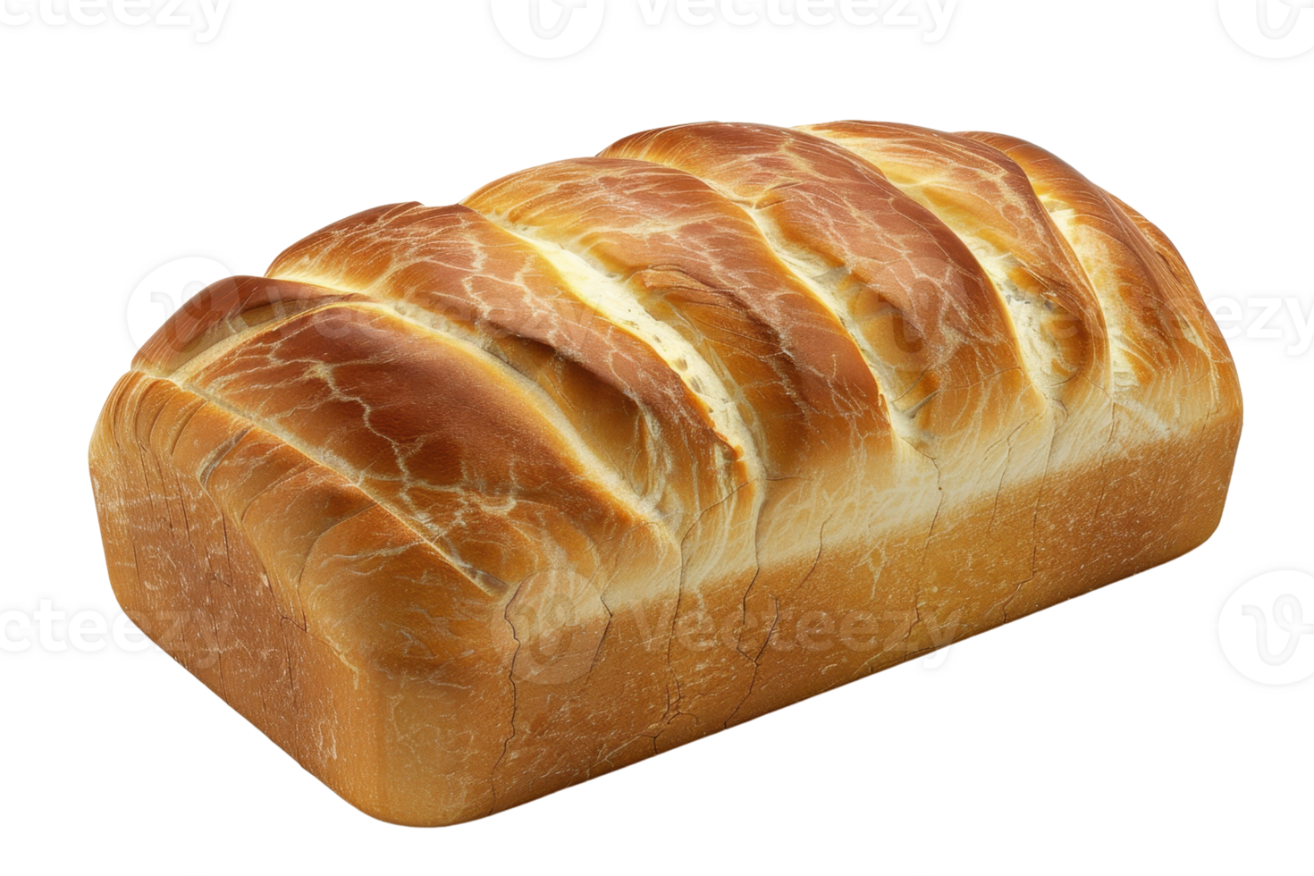 Freshly baked loaf of bread with a golden crust, perfect for breakfast or dinner table, offering a delicious and warm homemade taste. png