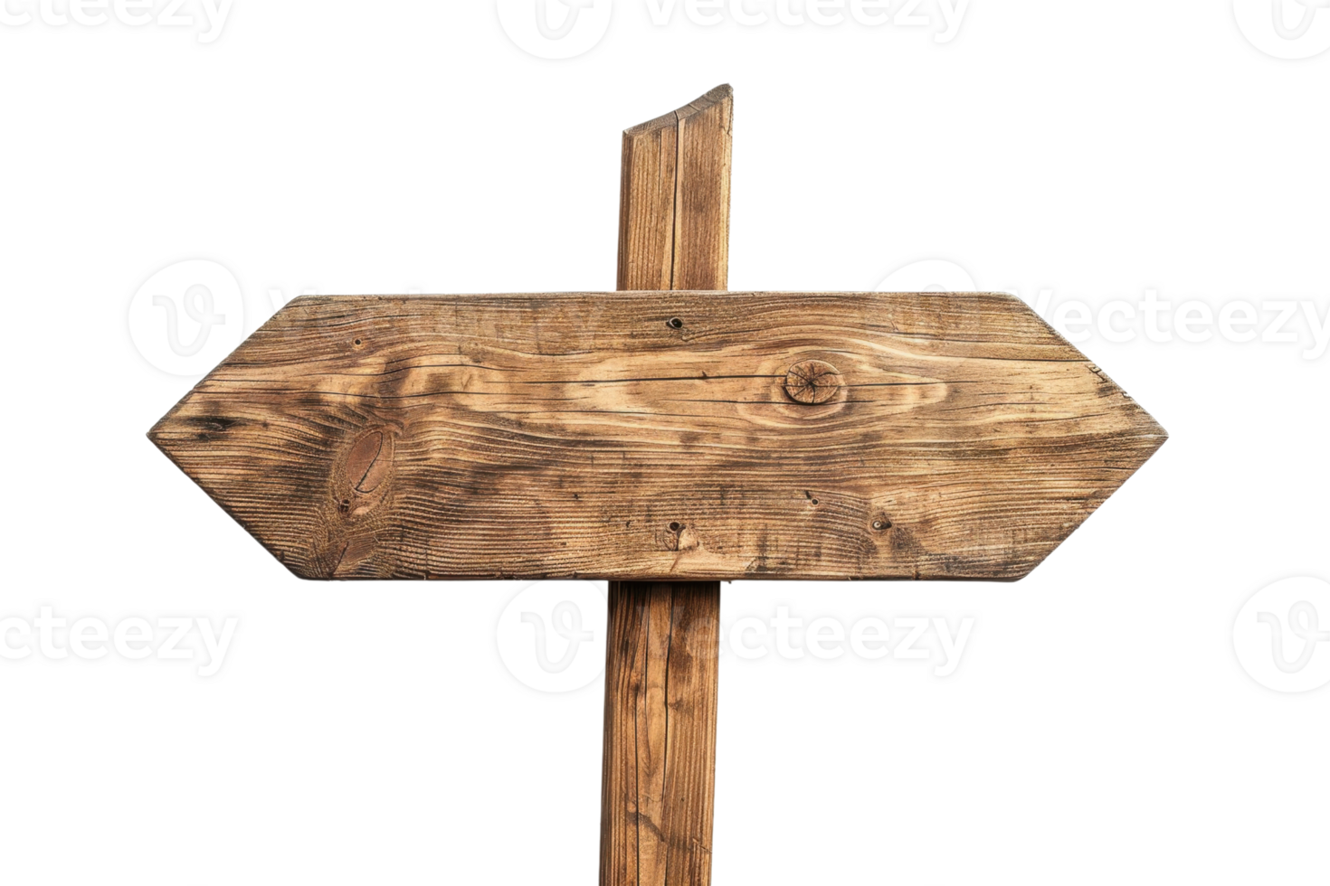 Rustic wooden signpost with an arrow pointing to the left. Perfect for navigation themes, wilderness paths, and rustic design projects. png