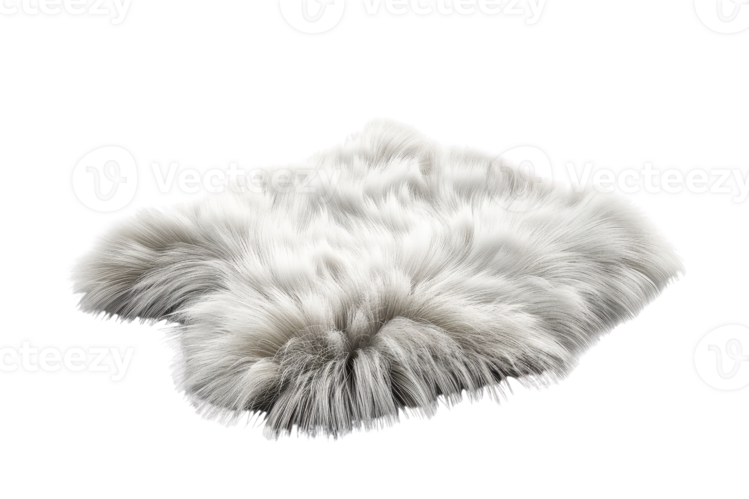 Soft, luxurious white faux fur rug, perfect for adding warmth and style to any room decor. Ideal for comfort and modern design. png