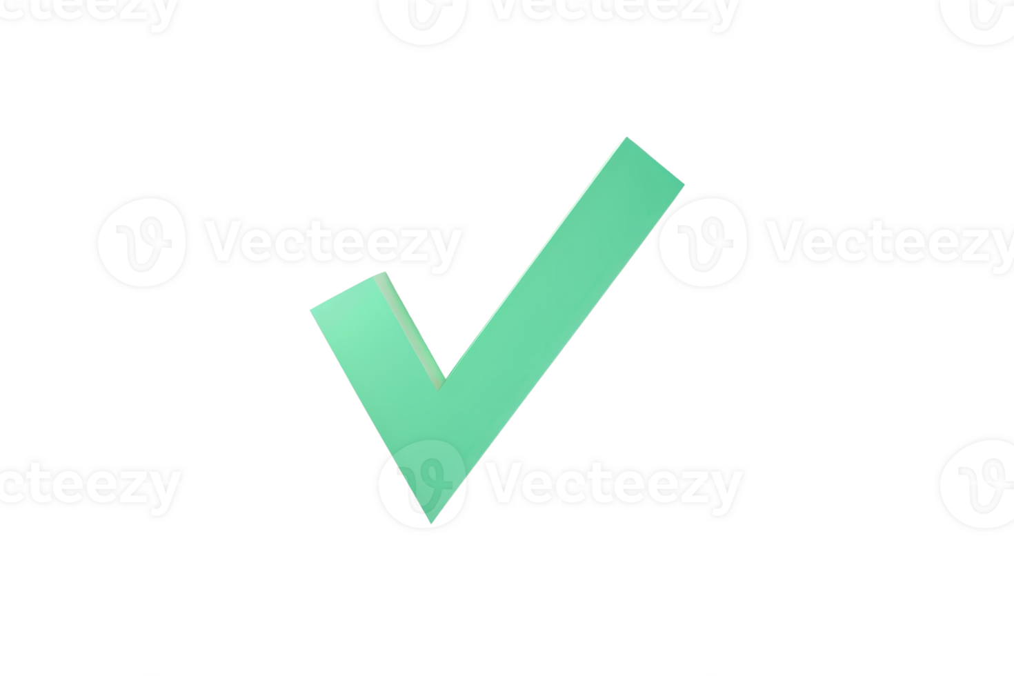 Green check mark on transparent background. symbolizing approval, success, or completion in a minimalistic design. png