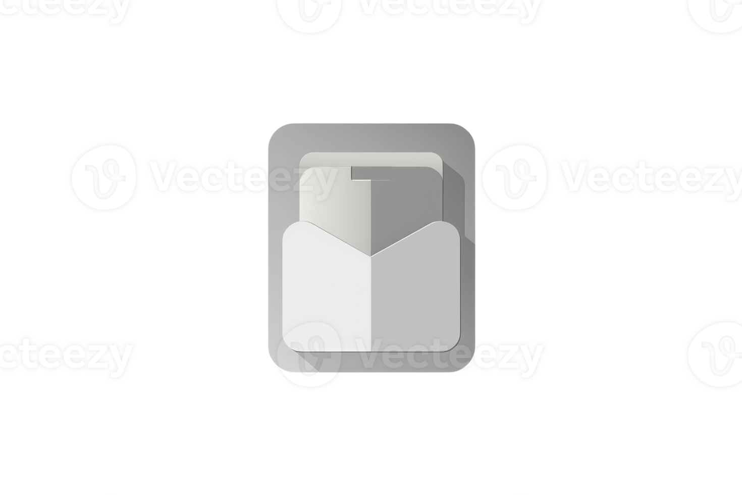 illustration of a folder with enclosed document symbolizing file storage and organization in digital format on transparent background. png