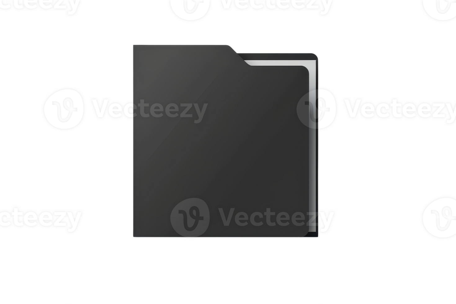 A high-quality black folder icon on a transparent background. Perfect for use in digital projects, presentations, websites, and more. png