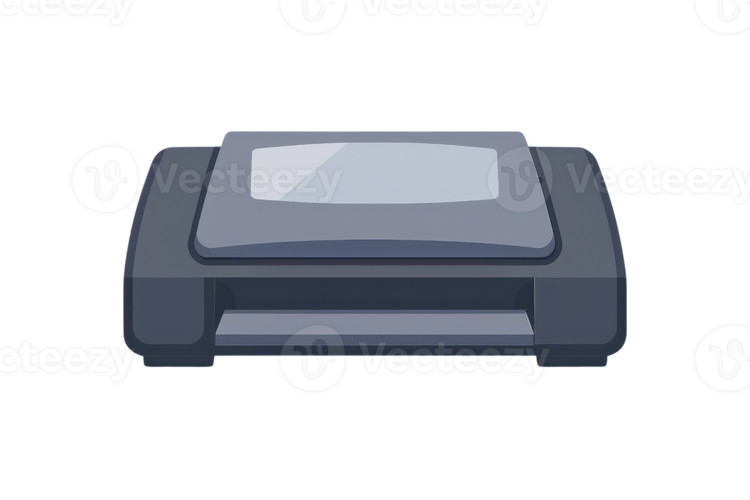 Illustration of a modern inkjet printer with a sleek design, perfect for home or office use, isolated on a transparent background. png