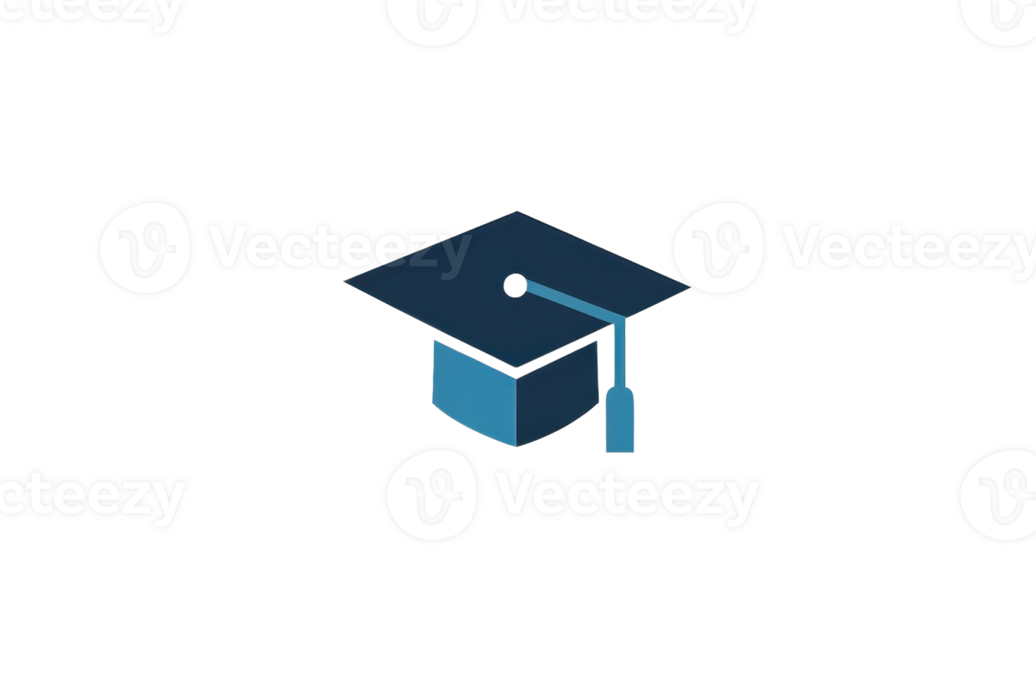 illustration of a graduation cap symbolizing education, achievement, and academic success in a modern minimalist style. png