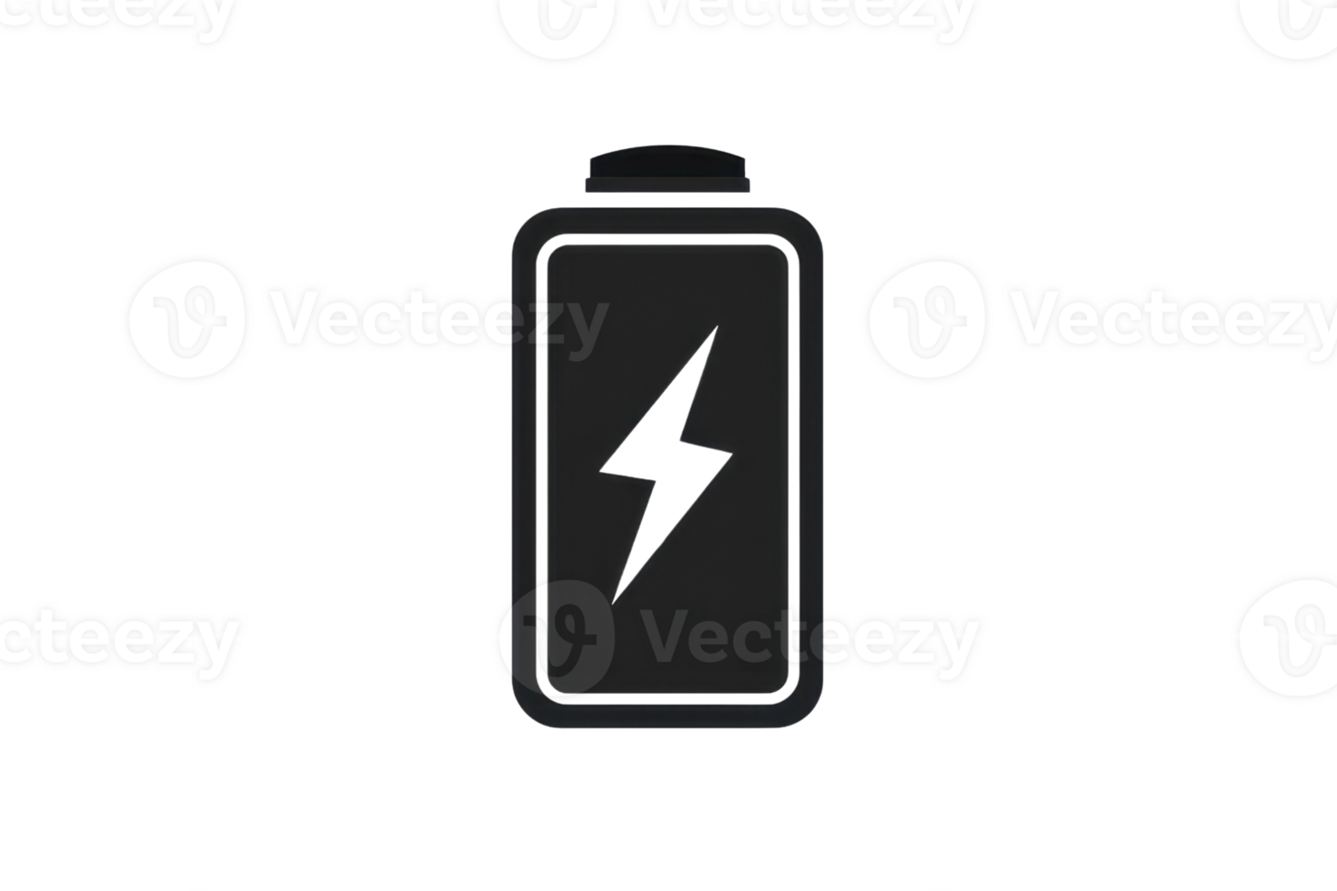 icon of a battery with a lightning bolt, representing energy, power, and charging. Ideal for technology and sustainability themes. png