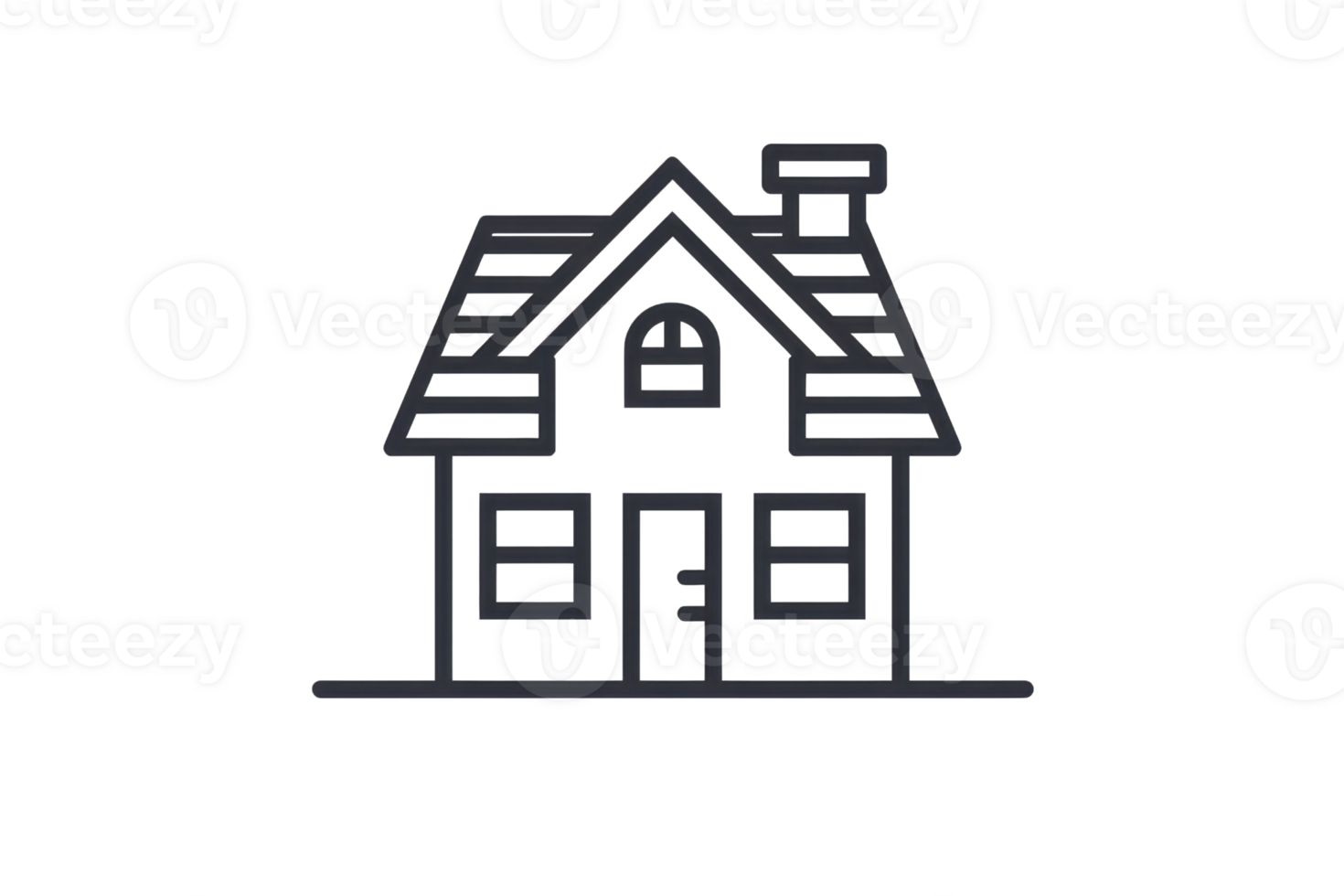 illustration of a simple house symbol, representing home, real estate or architecture. Clean lines and minimalist design. png