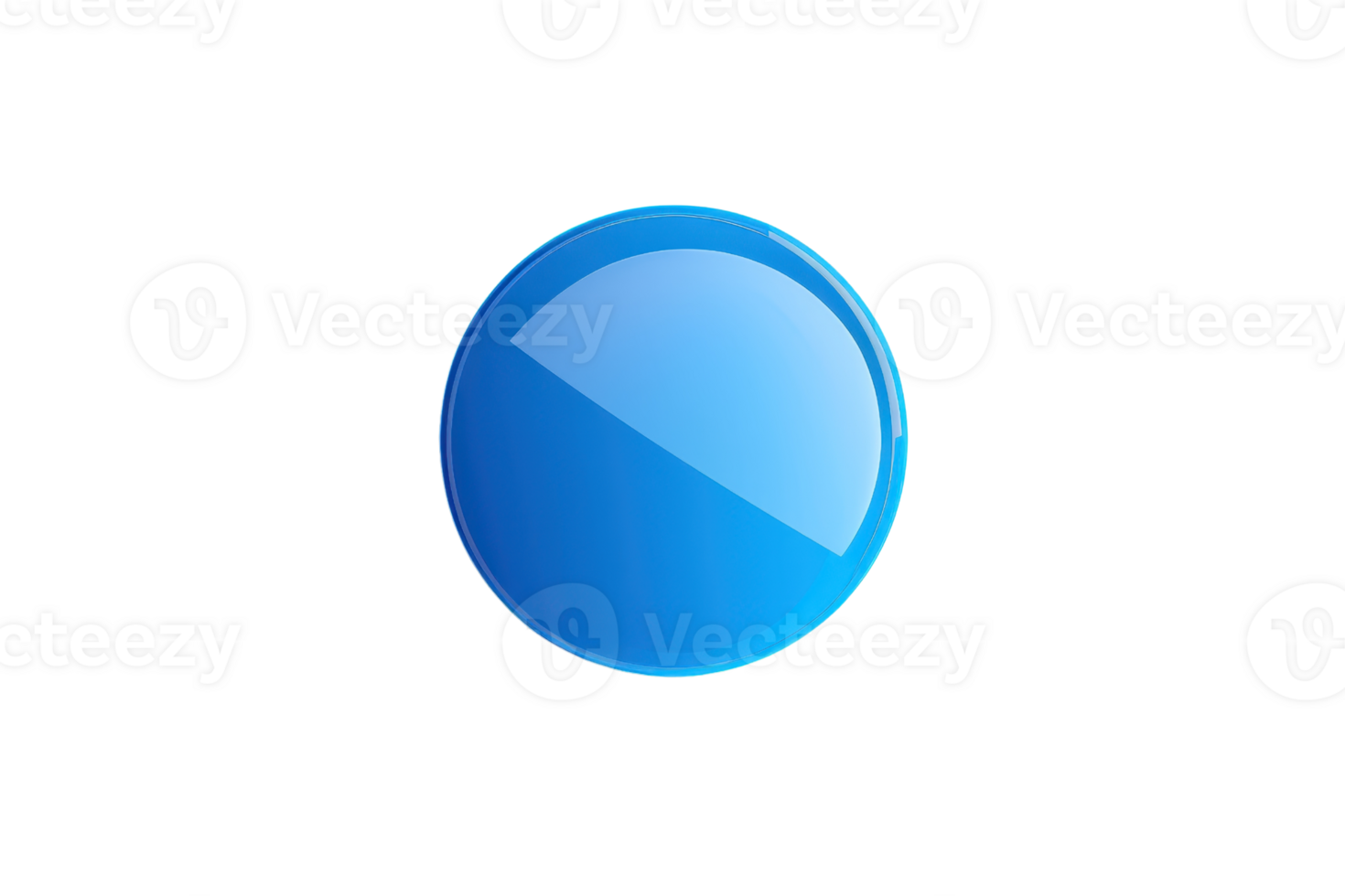 Vibrant blue sphere with a glossy finish. Isolated on a transparent background. perfect for graphic design and illustration projects. png