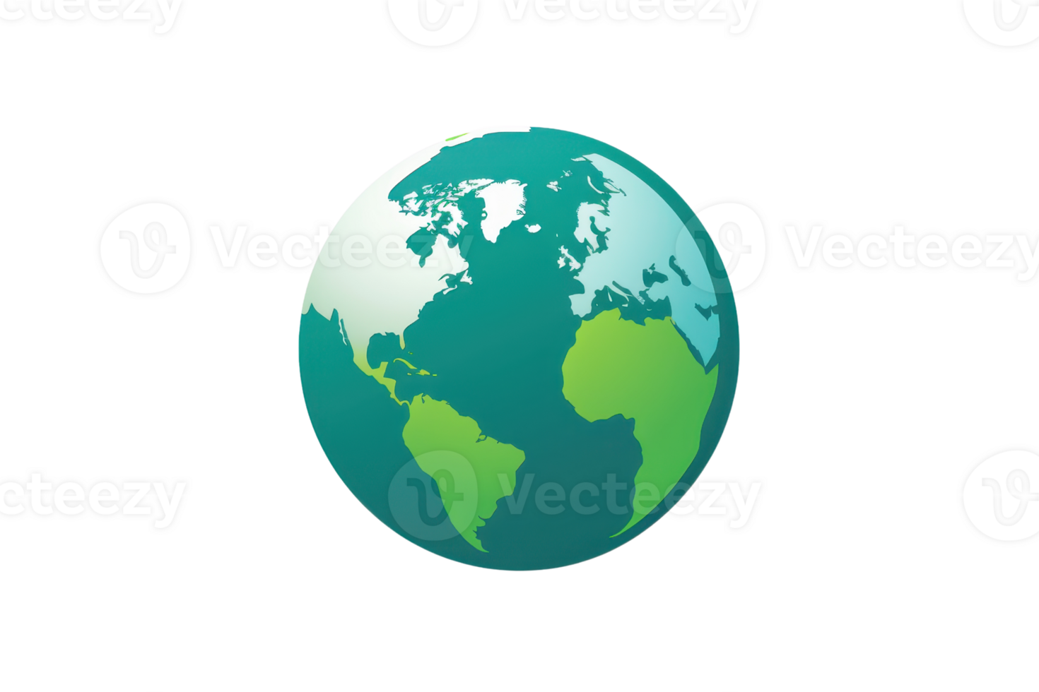 illustration of the Earth showing continents, ocean, and global view. Ideal for geography, environment, and educational content. png