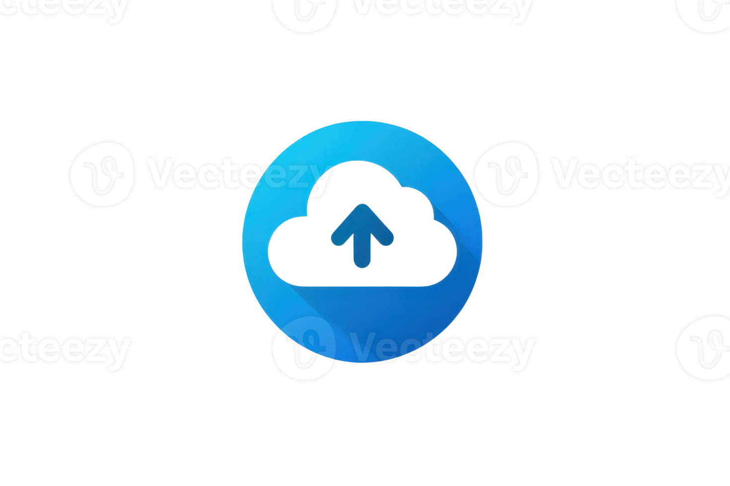 Blue upload icon with cloud symbol, representing data storage and file sharing. Perfect for tech, internet, and cloud computing themes. png