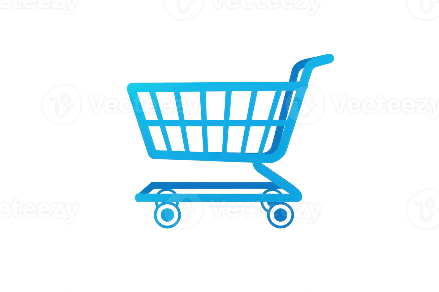 azul compras carrinho ícone em uma transparente fundo, simbolizando conectados compras, varejo, e comércio eletrônico. ideal para sites e formulários. png