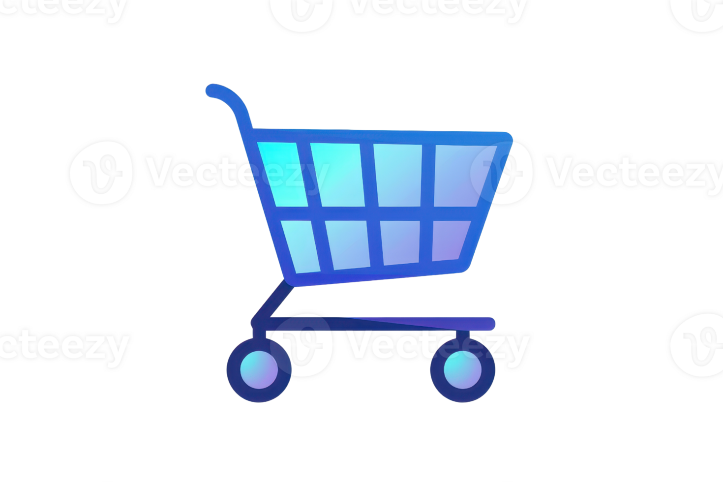 Blue shopping cart icon representing online retail and e-commerce, perfect for websites and digital marketing use png