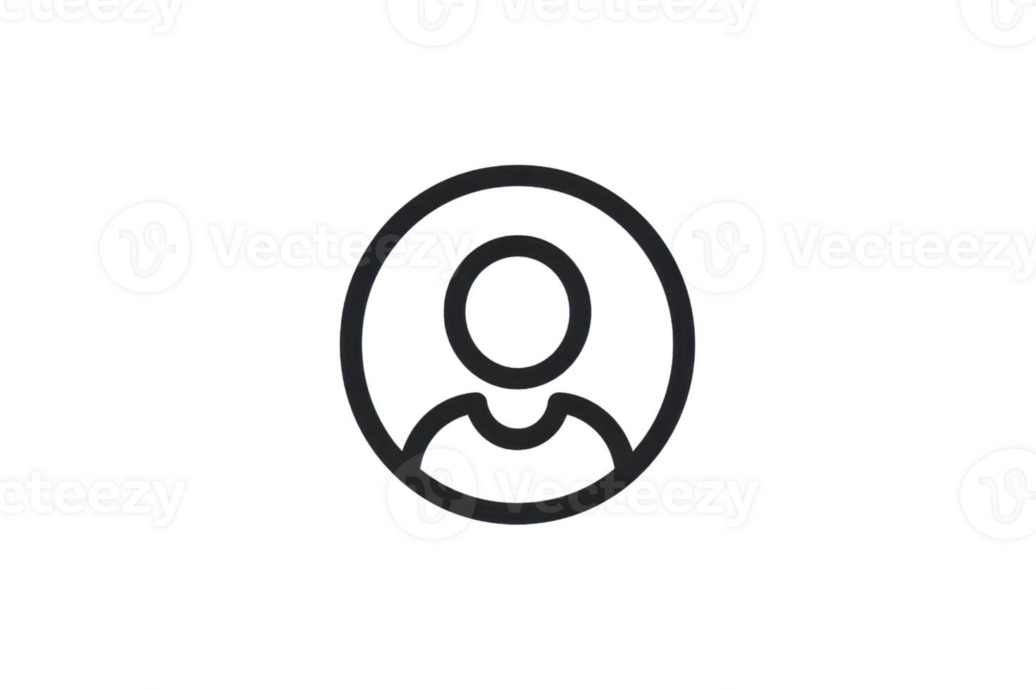 Minimalist user icon in a simple black and white design - perfect for profiles, avatars, and user interfaces. png