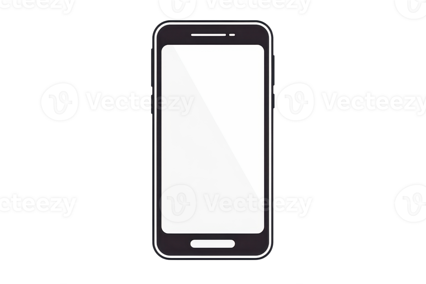 Minimalistic smartphone illustration. Ideal for technology, mobile, communication, and digital device-related projects and designs. png