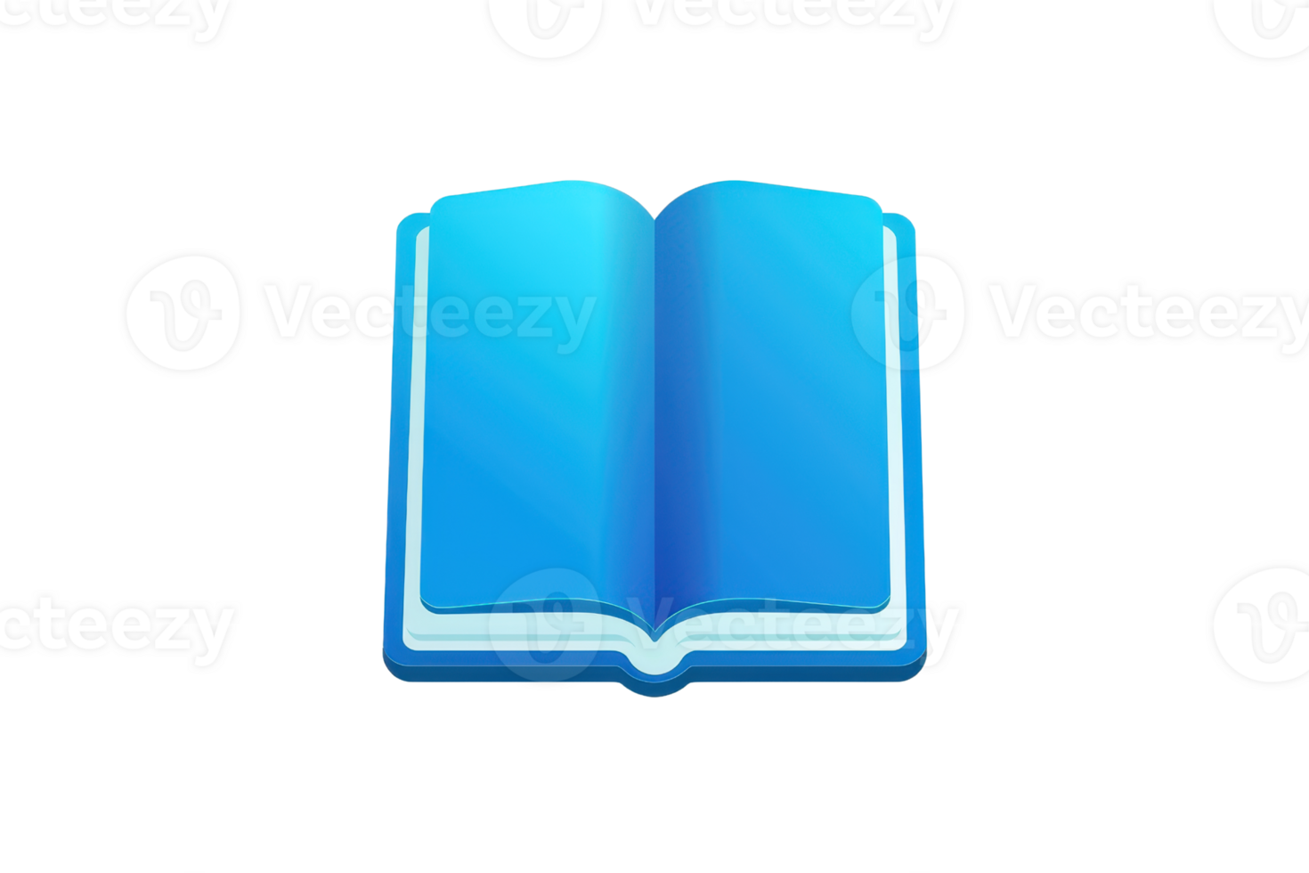 Graphic illustration of an open blue book, perfect for educational, academic, and reading-related themes and designs. png