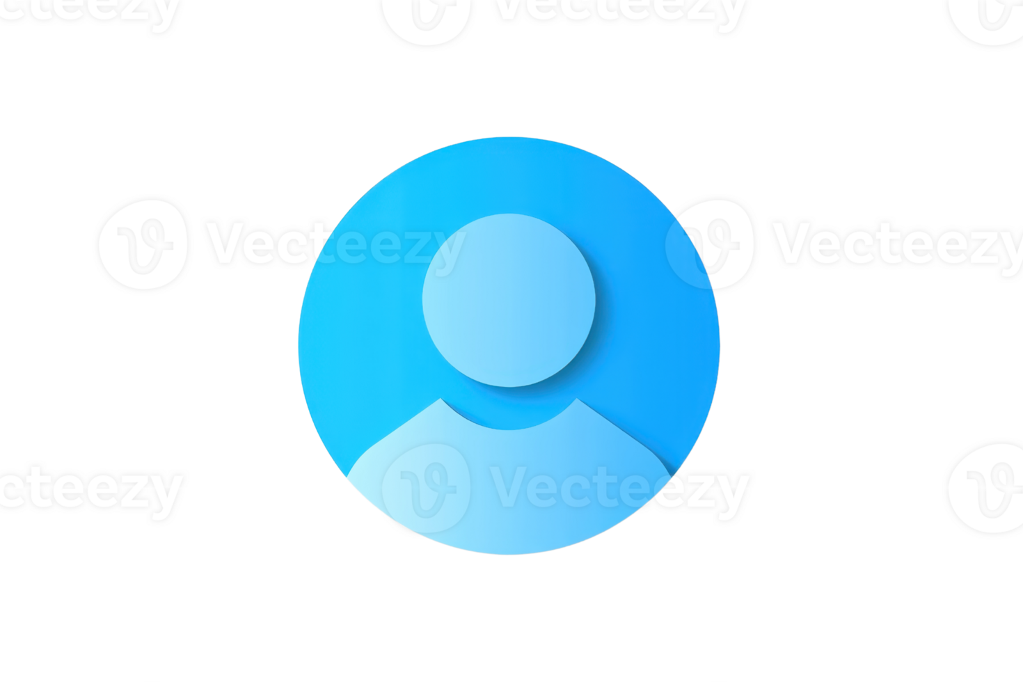 Minimalistic blue user profile icon featuring a simple human silhouette, ideal for websites, social media, and user interfaces. png