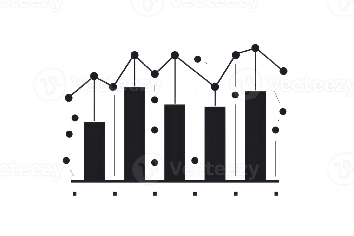 Graphical representation of bar chart with line graph overlay ...