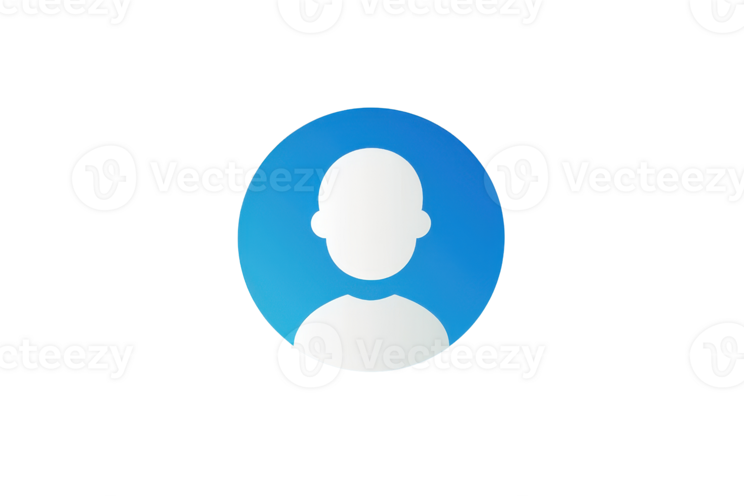 Silhouette of a person avatar on a blue background. Perfect for representing a default user profile or social media icon. png
