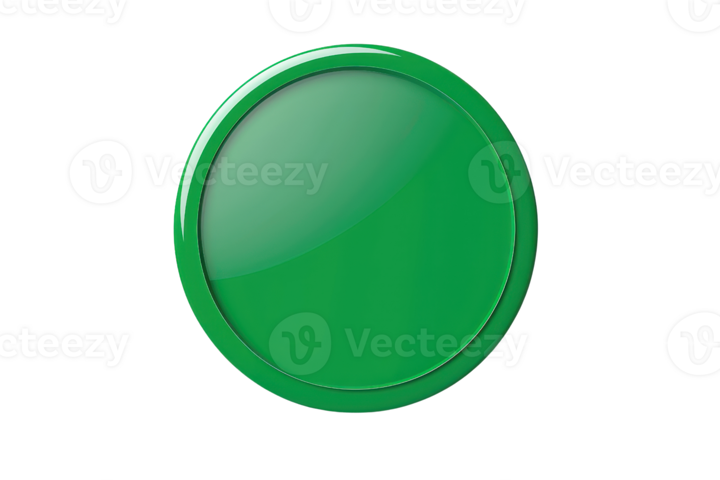 Glossy green button icon isolated on transparent background. Perfect for web design, mobile apps, or software interface design. png