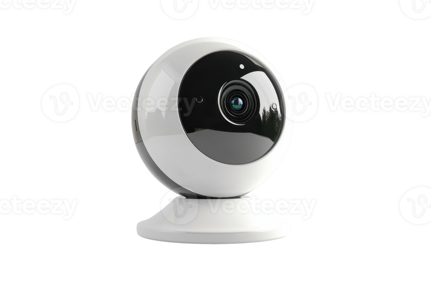 High-quality modern surveillance camera with a sleek design, ideal for monitoring and security purposes, featuring a wide-angle lens and night vision. png
