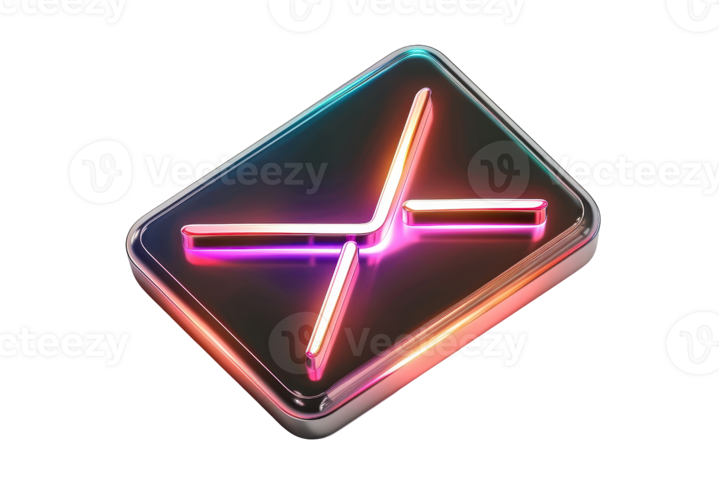Neon-lit futuristic symbol with glowing lines on a sleek, modern surface. Perfect for digital art, techno themes, and abstract design projects. png