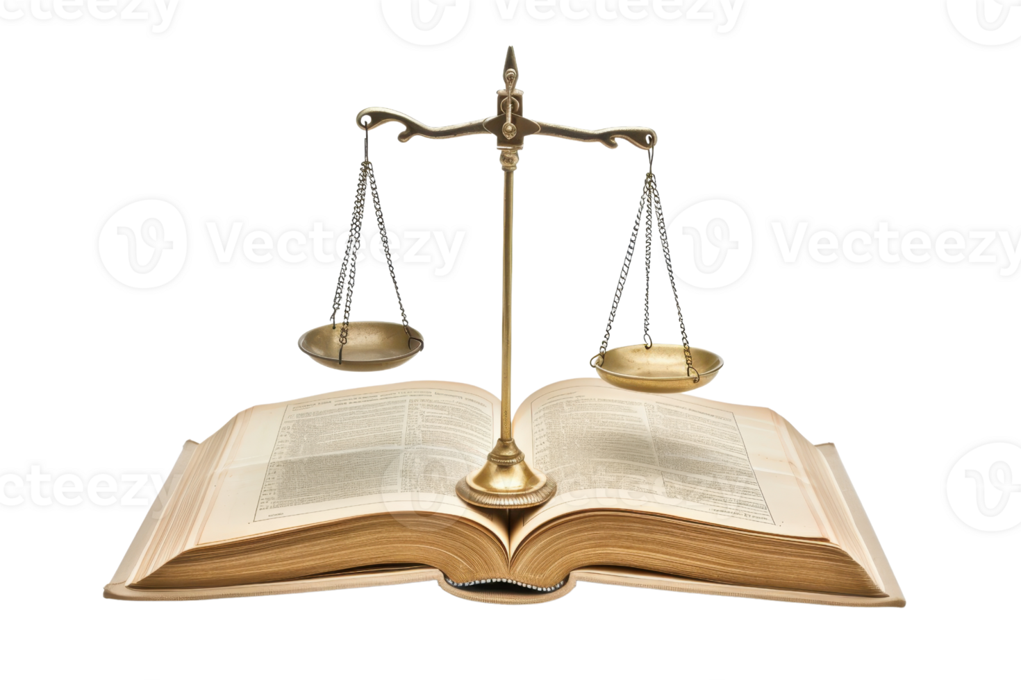 Golden justice scale on an open book symbolizing legal balance, knowledge, justice concepts, law education, and judiciary service. png