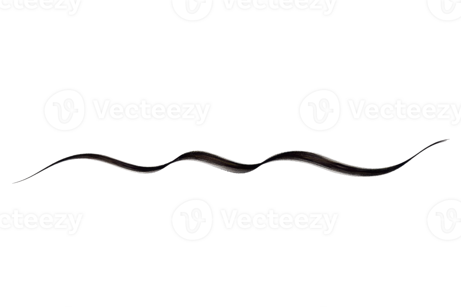 Abstract black wavy line on a transparent background, ideal for design elements, borders, and decorative purposes. png