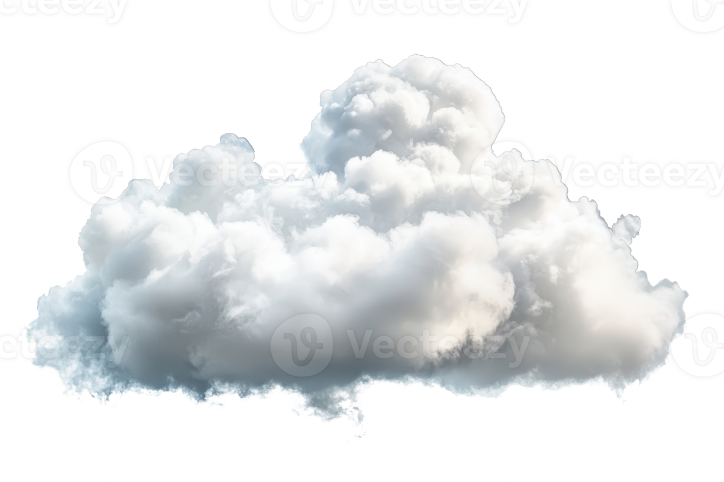 A high-resolution image of a fluffy white cloud against a transparent background, perfect for various design and weather-related projects. png