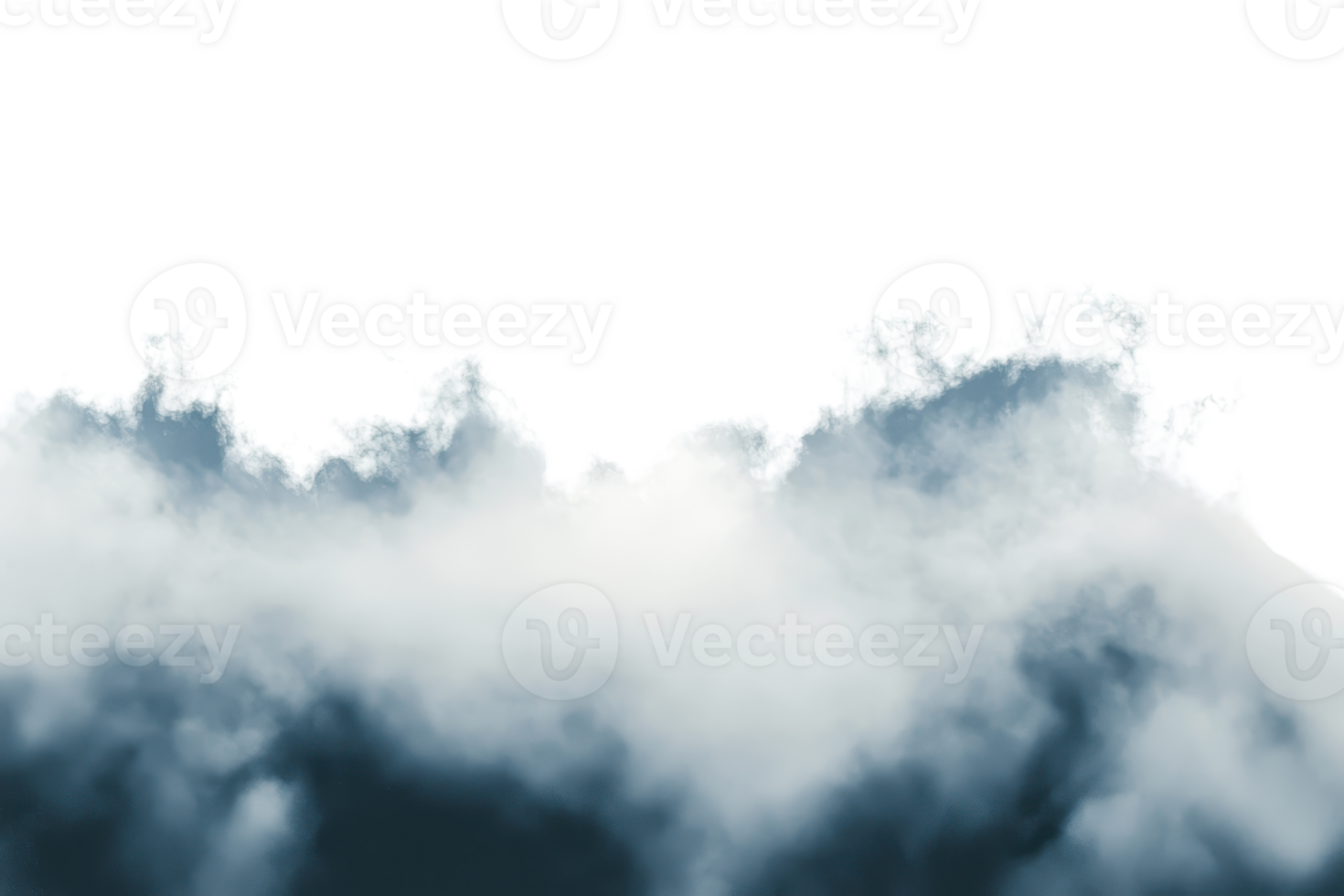 A scenic view of dense, white clouds against a clear, blue sky. Perfect for nature, weather, and background concepts. png