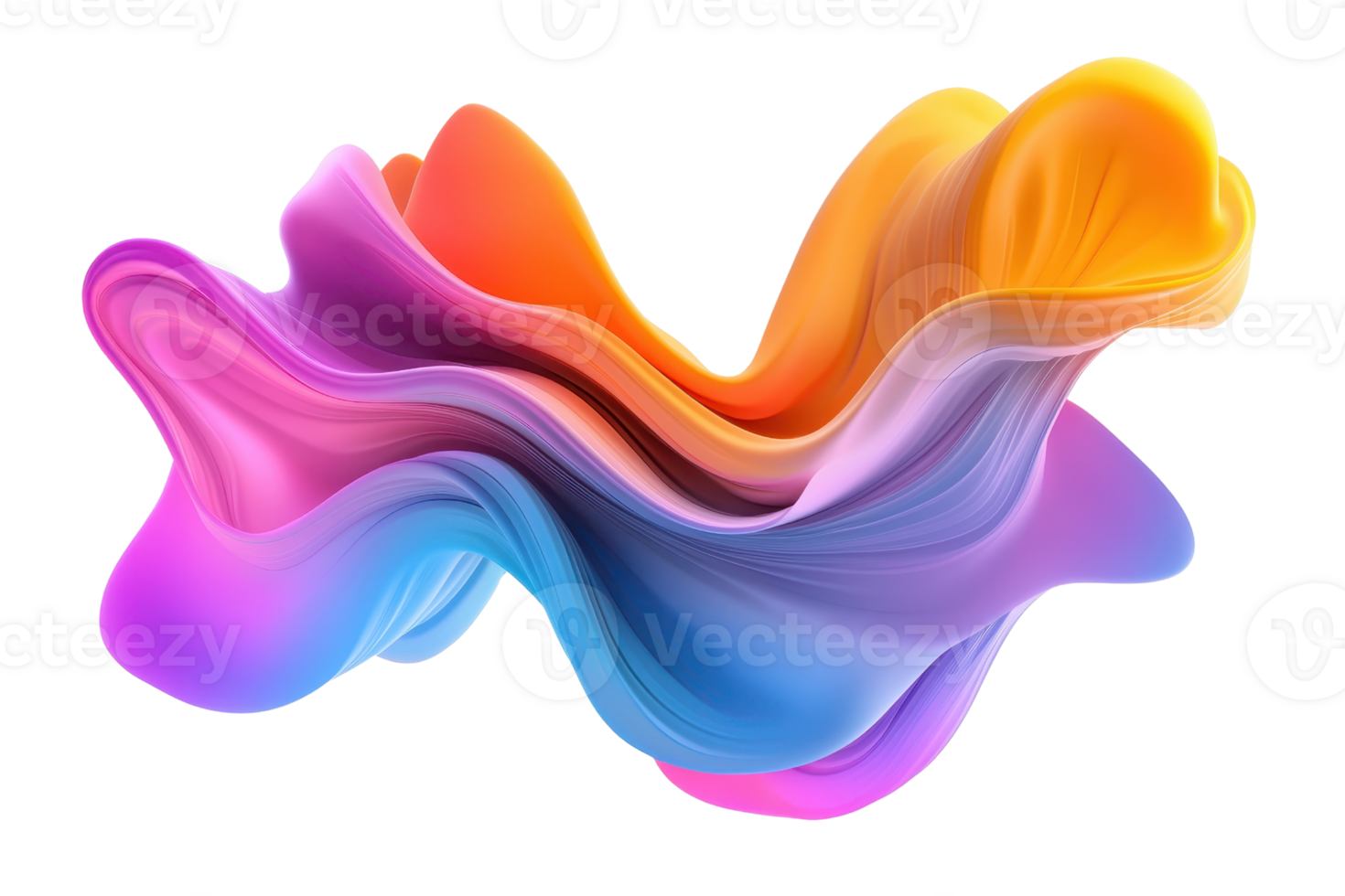 A vibrant, fluid, multicolored abstract digital art piece with dynamic shapes and smooth gradients, creating a visually captivating experience. png