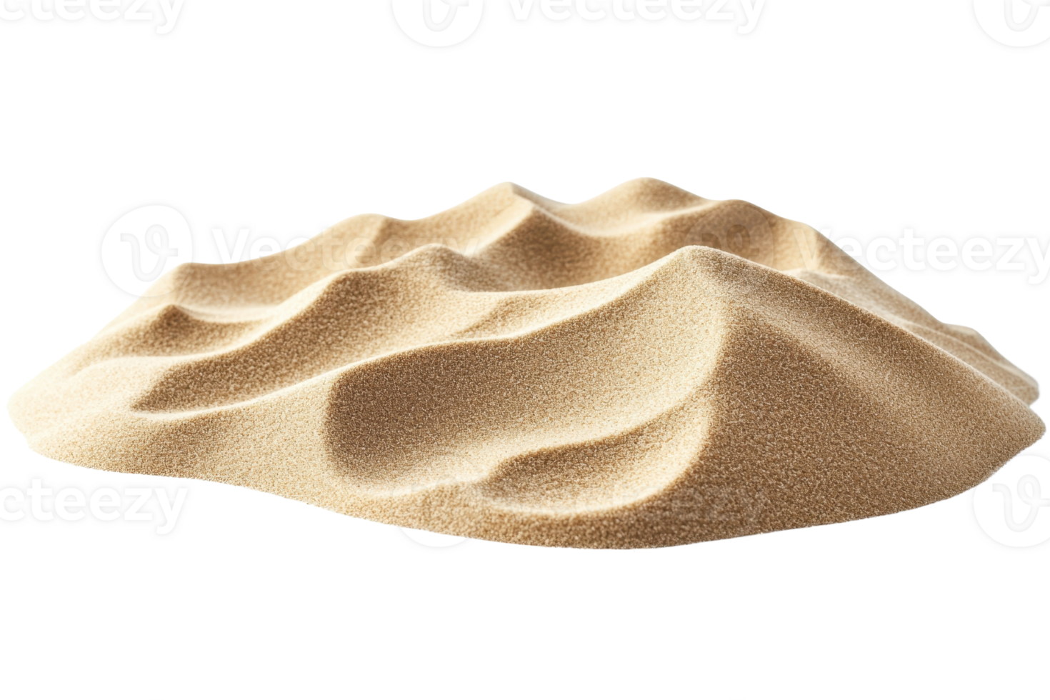 Close-up image of a pile of fine sand with textured surface, perfect for use in construction, beach, or nature-related projects. png
